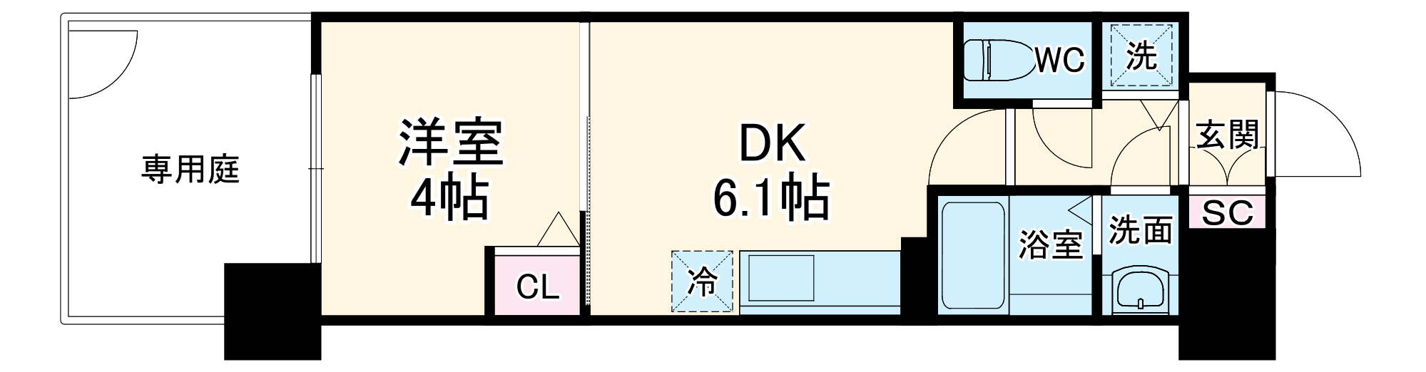 アスヴェル京都太秦の間取り