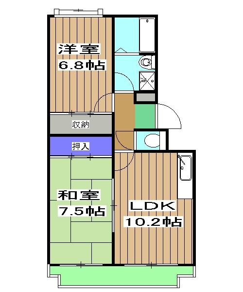 北野マンションの間取り