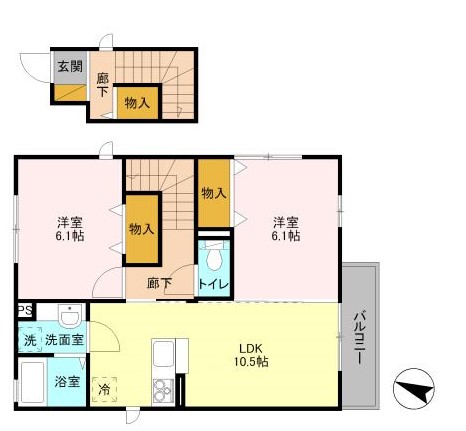 D-court西初石 Ⅲの間取り
