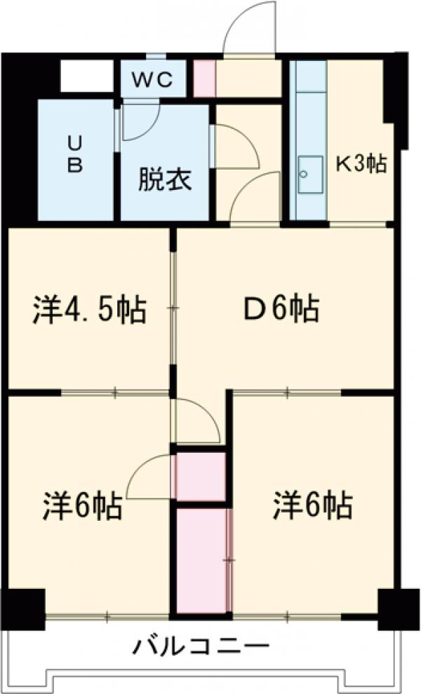 幸洋ハイツ三番町の間取り