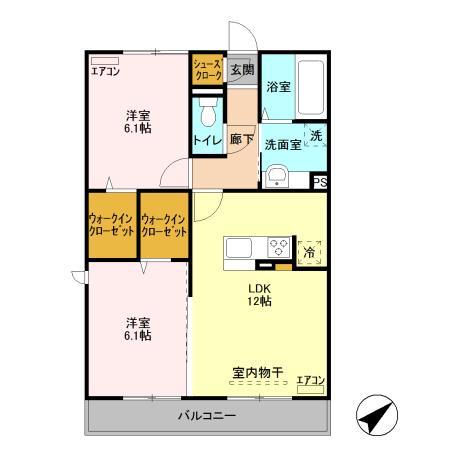 グランドゥールⅤ Aの間取り