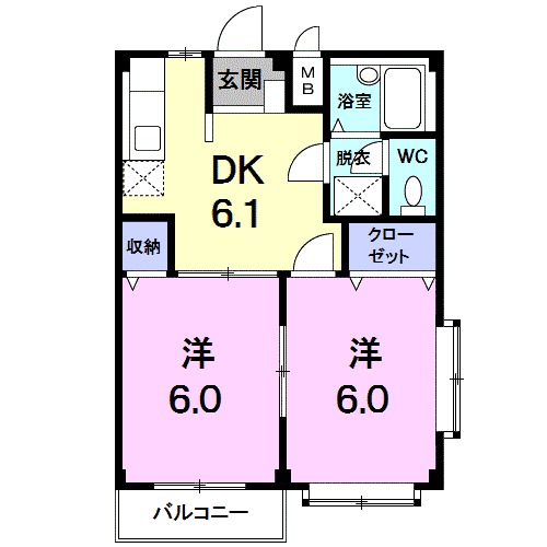 エルディムナツメBの間取り