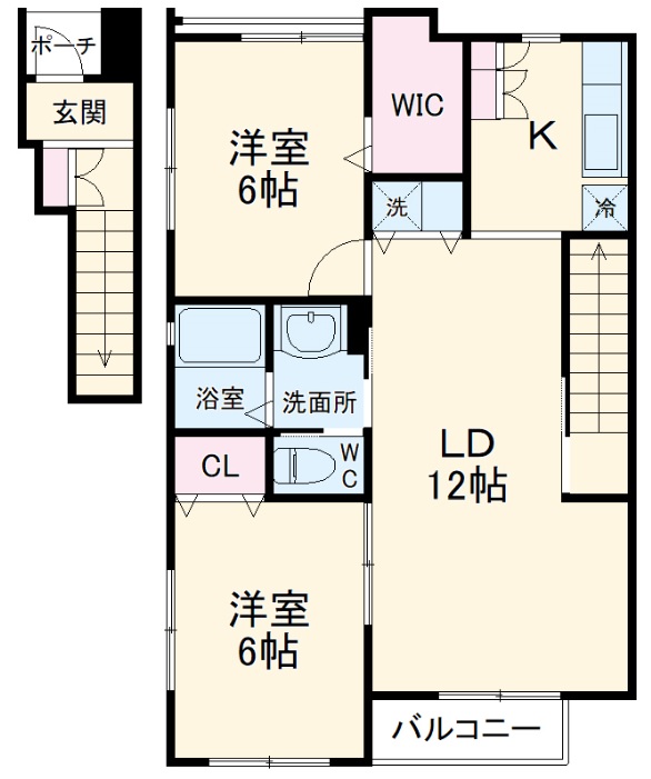 Queen Anneの間取り