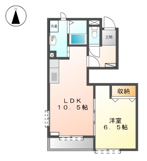 サンシティーAの間取り