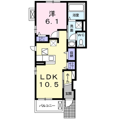 エスポワールK&L Ⅰの間取り