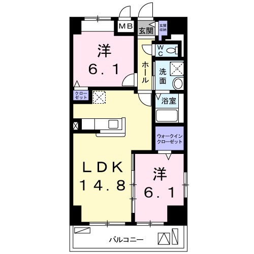 アルンドーインディカ茨木の間取り