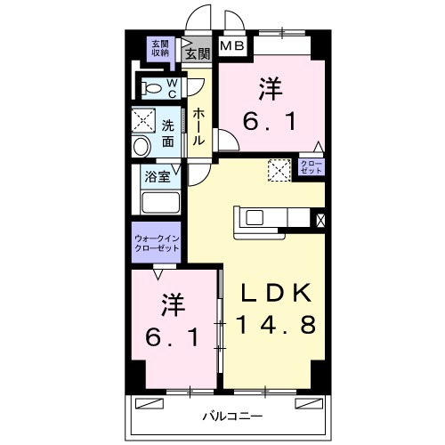 アルンドーインディカ茨木の間取り