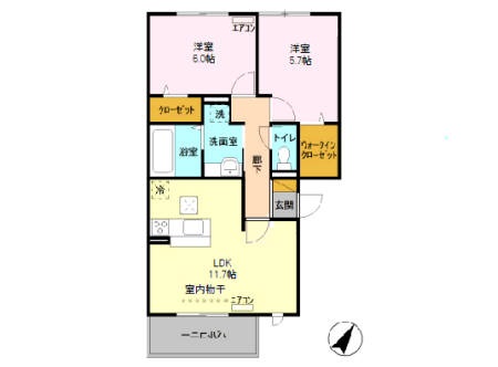 オランジュAの間取り