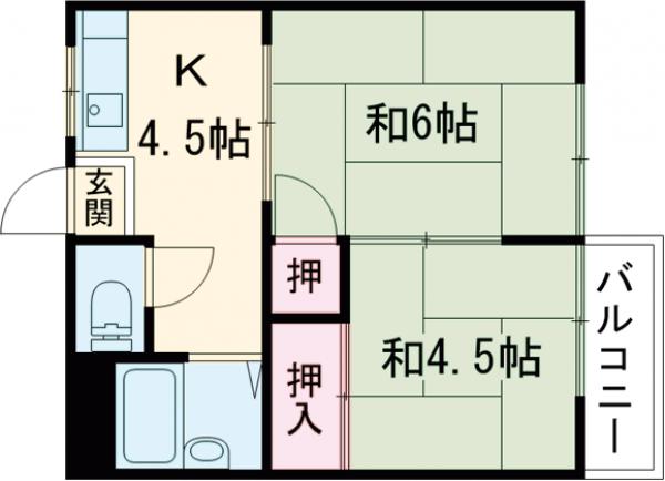 清水ハイツの間取り