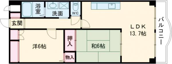 デルニエ向日町の間取り