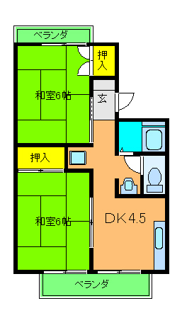 サンサウスヒル竹田の間取り