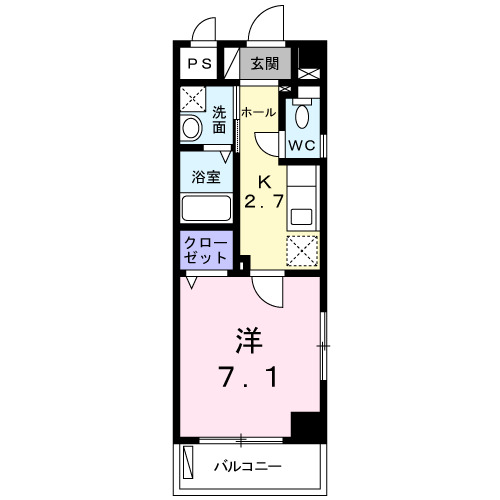 マンション嘉利吉 Ⅱの間取り