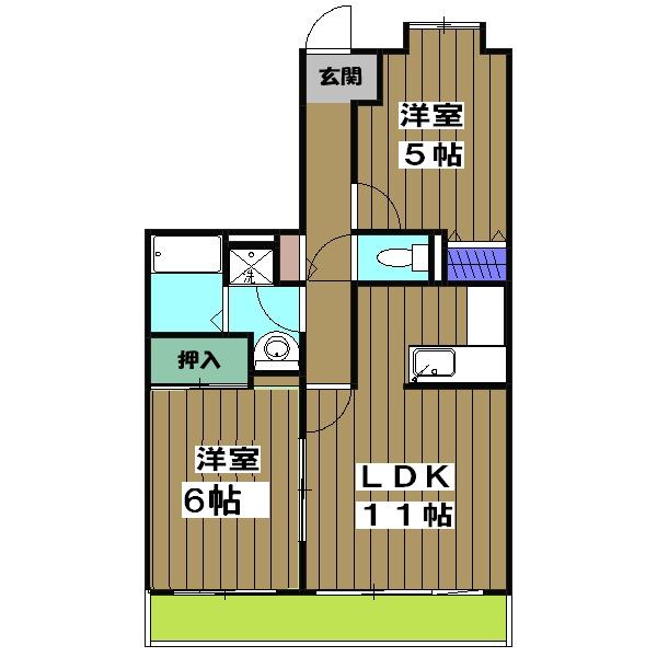 スカイビュー東土川の間取り