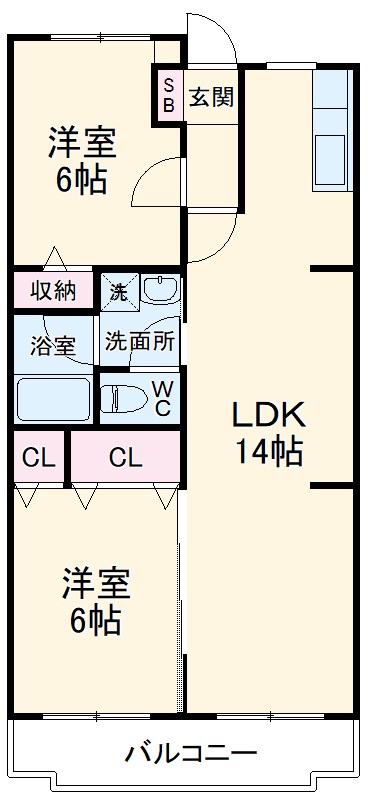サンク・メルベーユ並河の間取り