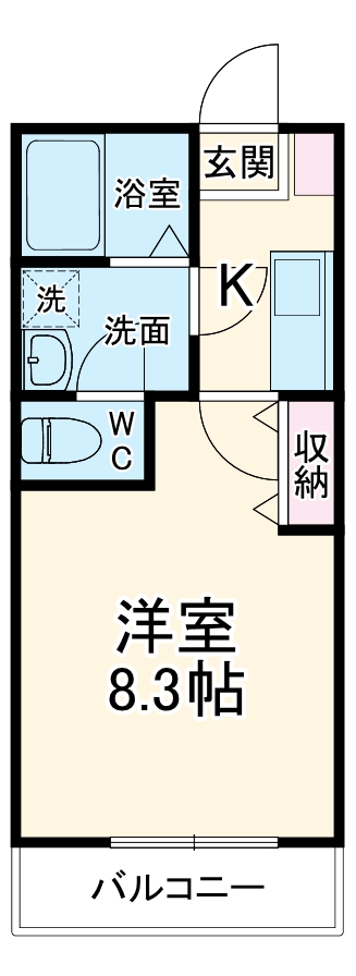 クレフラスト龍禅寺Bの間取り