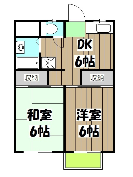 ユニメント林 B棟の間取り