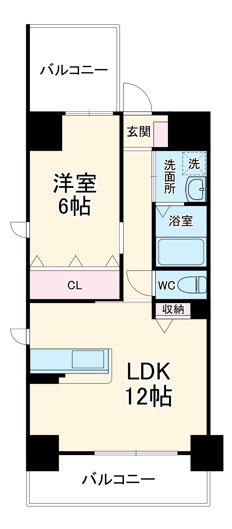 ホワイトアパートメントの間取り