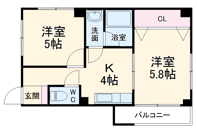 松山サザンクロス 403号室 上桂駅 4階 ２ｄｋ の賃貸物件 賃貸マンション ハウスコム