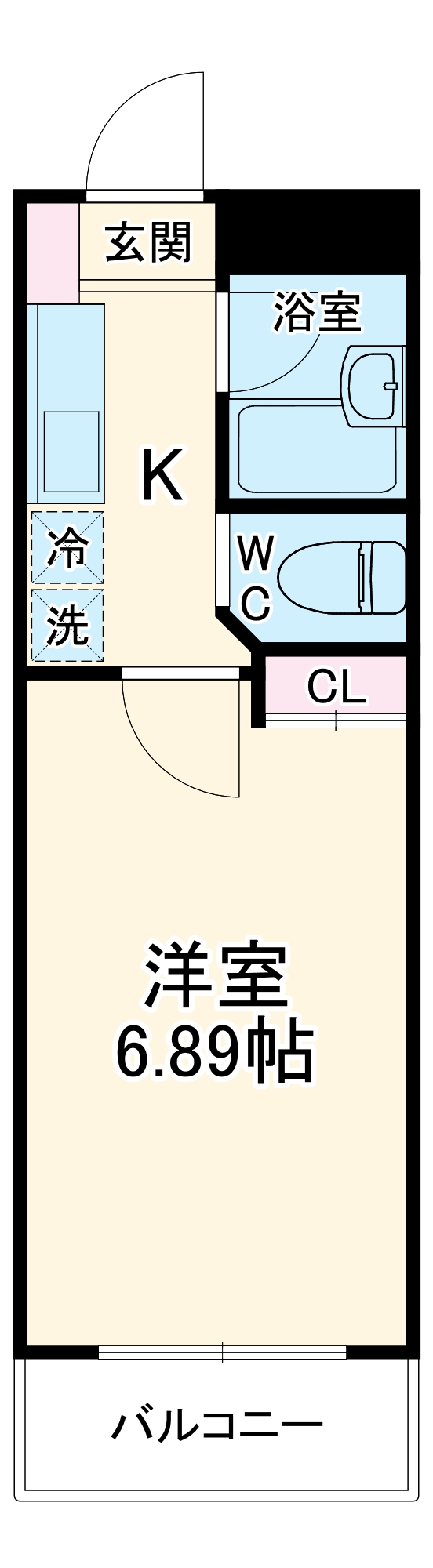 コンフェスト晋栄Ⅲの間取り