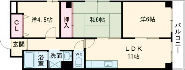 ロイヤル清涼の間取り