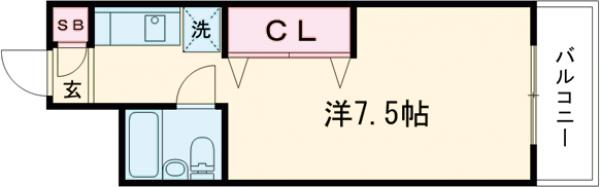 ヤングヴィレッジ嵯峨の間取り