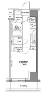 ザ・パークハビオ神楽坂香月・106号室の間取り