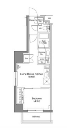 ザ・パークハビオ神楽坂香月・301号室の間取り