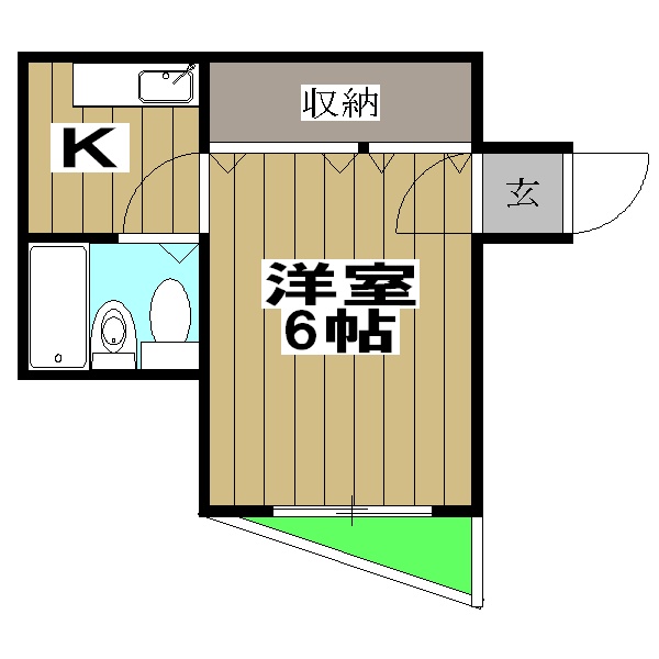 302号室の間取り