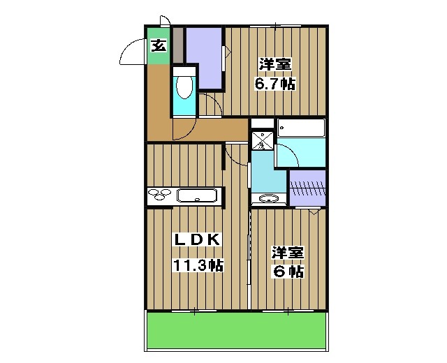 ルシール中久世の間取り