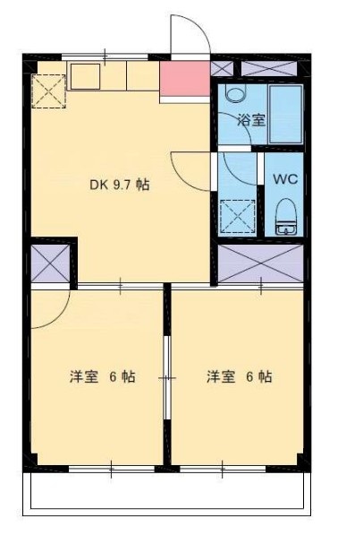 北園サンハイム2の間取り