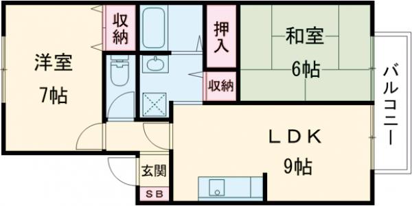フォンテーヌ塩田の間取り