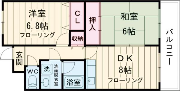 カルモ中村の間取り