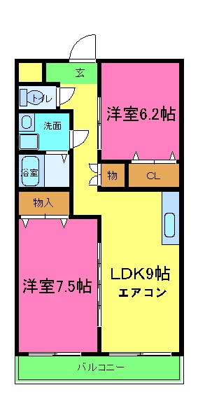 ヴィラステージ豊田の間取り