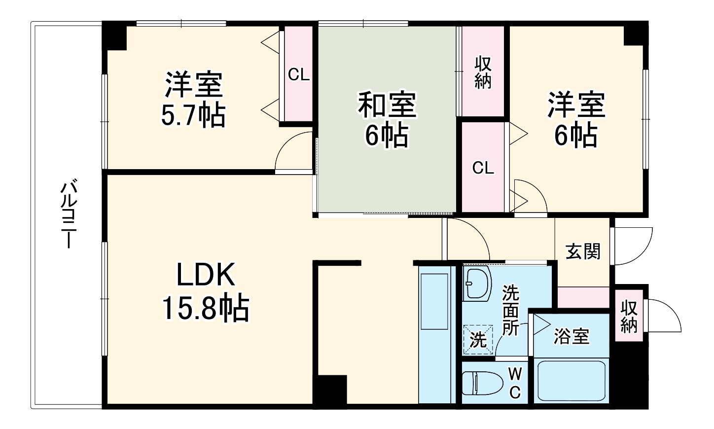 ライフ第5マンション大平台の間取り