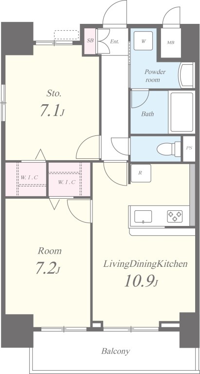 リブウェル本厚木の間取り