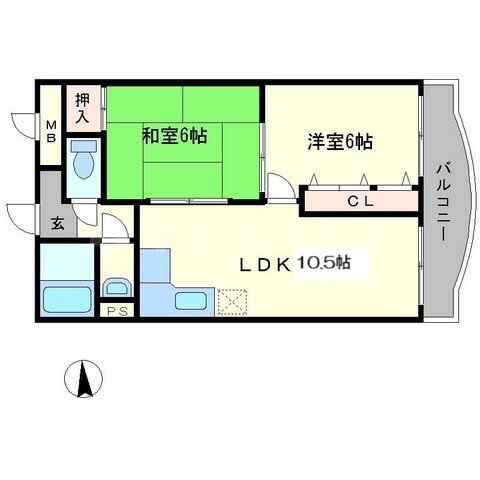 グレイパレスロック・ワンの間取り