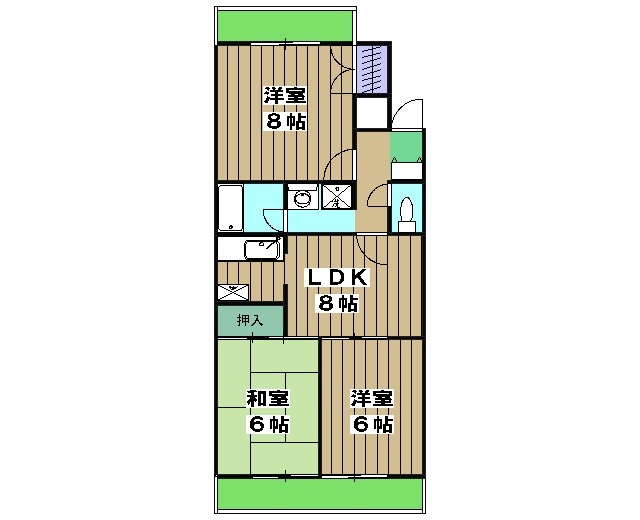 サンサーラ乾の間取り