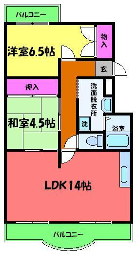 ベイリーフマンションの間取り