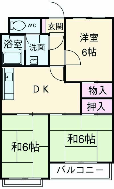 ハイツ大杉の間取り