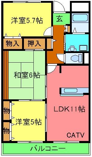 パルティール小柴の間取り