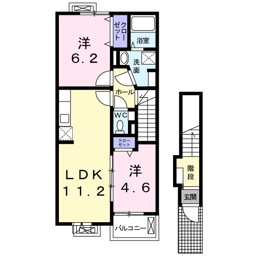 プランドル岸和田Ⅱの間取り