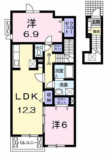 カーサ プラシードⅠの間取り