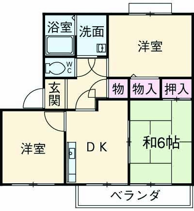 ブランヴェール東助松の間取り