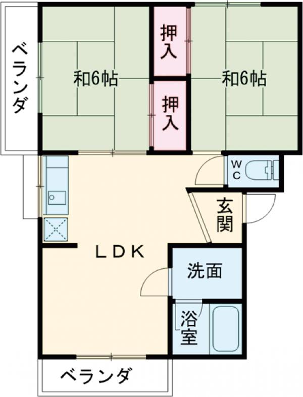 エコーハイツ千原の間取り