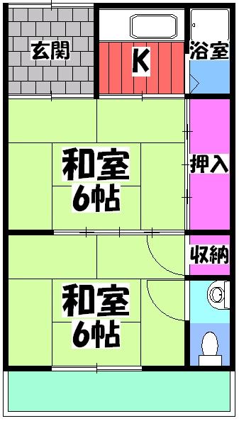 こだまハイツの間取り