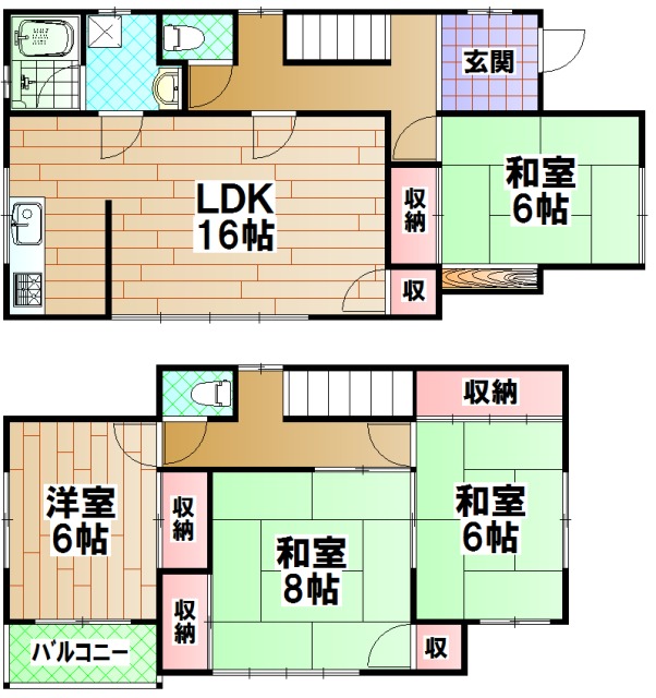 小田町戸建の間取り