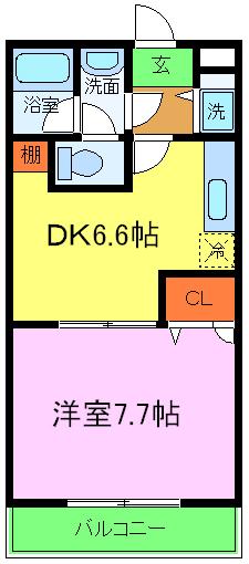 フジパレス式内町Ⅲ番館の間取り