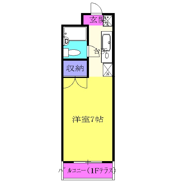 メゾンド本厚木・103号室の間取り