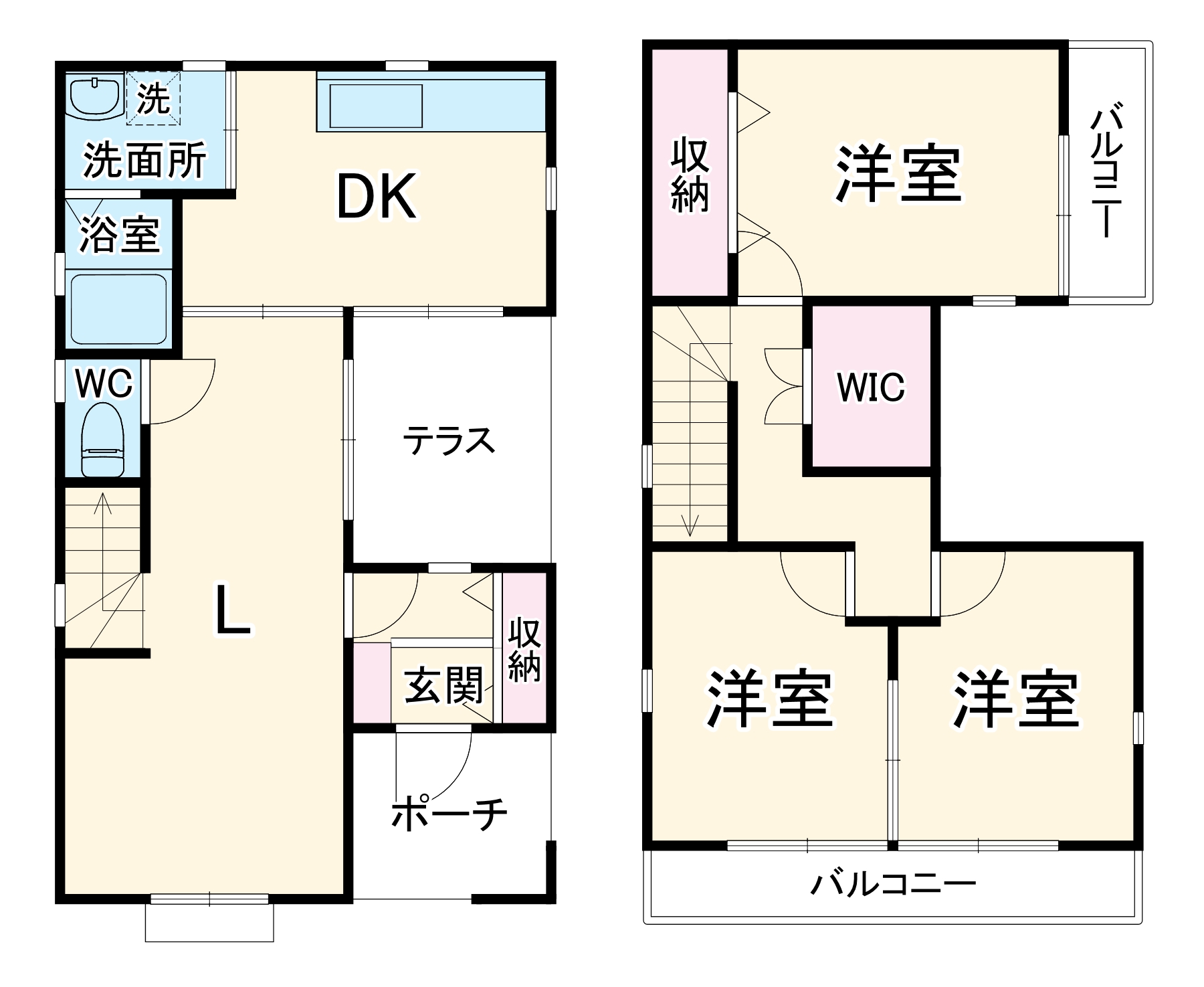 遠州浜(重富)貸家の間取り