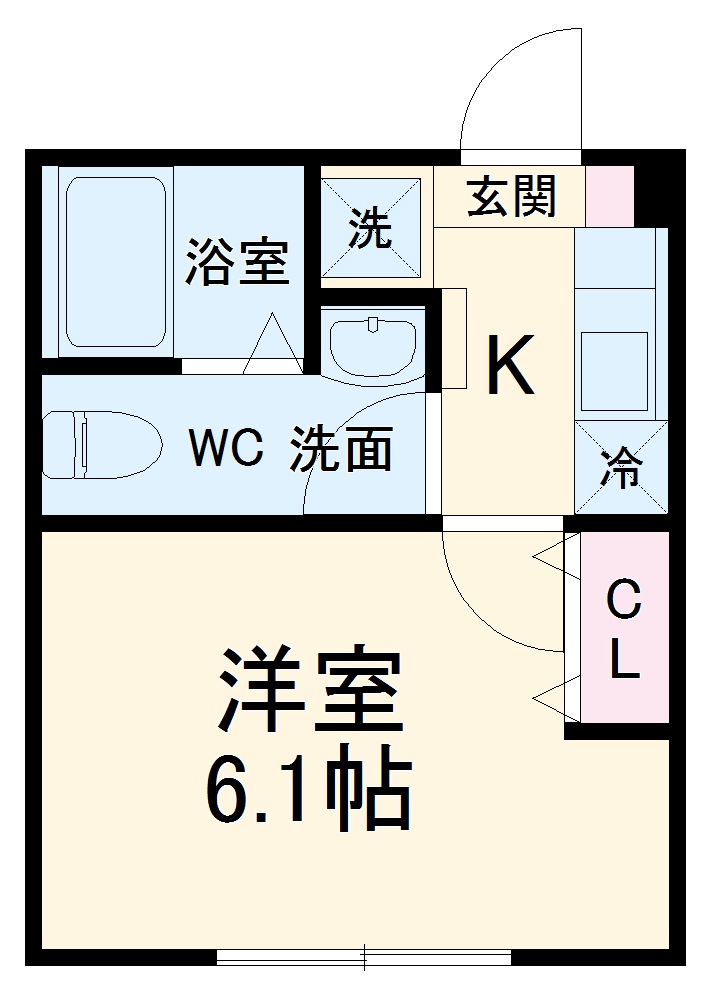 アザーレ・キュリオス長津田B棟の間取り